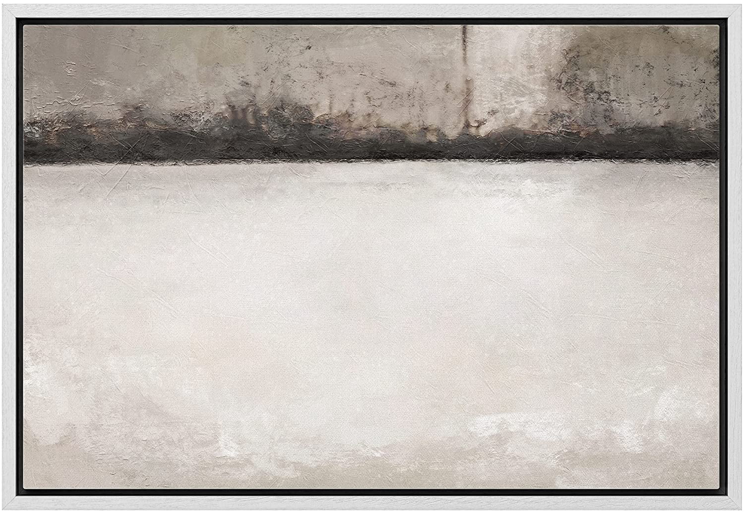 wall26 Framed Canvas Print Wall Art Grunge Brown and White Pastel ...