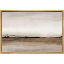 wall26 Framed Canvas Print Wall Art Minimal Brown Pastel Valley Landscape Nature Wilderness Illustrations Fine Art Decorative Rustic Multicolor for Living Room, Bedroom, Office - 24"x36" Na