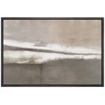 thumbnail image 1 of wall26 Framed Canvas Print Wall Art Minimal Brown Watercolor Pastel Paint Strokes Abstract Shapes Illustrations Modern Art Decorative Contemporary for Living Room, Bedroom, Office - 16x24 Black, 1 of 5