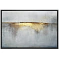 thumbnail image 1 of wall26 Framed Canvas Print Wall Art Minimal Gray Orange Pastel Paint Stroke Collage Abstract Shapes Illustrations Modern Art Decorative Contemporary for Living Room, Bedroom, Office - 16x24 Black, 1 of 5