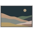 thumbnail image 1 of wall26 Framed Canvas Print Wall Art Multicolor Gradient Mountain and Moon Landscape Nature Wilderness Illustrations Modern Rustic Scenic Colorful for Living Room, Bedroom, Office - 24"x36", 1 of 5