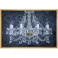 thumbnail image 1 of wall26 Framed Canvas Print Wall Art Navy Blue Pattern Crystal Chandelier Decorative Lights Digital Art Realism Contemporary Chic Relax/Calm for Living Room, Bedroom, Office - 24"x36" Natura, 1 of 5