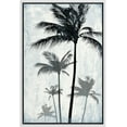 thumbnail image 1 of wall26 Framed Canvas Print Wall Art Palm Tree Group Silhouettes on Blue Grunge Background Floral Nature Illustrations Modern Art Rustic Dramatic for Living Room, Bedroom, Office - 16"x24" W, 1 of 5