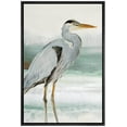 thumbnail image 1 of wall26 Framed Canvas Print Wall Art Pastel Beach Wave Ocean Crane Bird Nature Wilderness Illustrations Modern Art Decorative Rustic Relax/Calm for Living Room, Bedroom, Office - 16"x24" Bla, 1 of 5