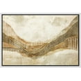 thumbnail image 1 of wall26 Framed Canvas Print Wall Art Pastel Grunge Brown Gold Wave Landscape Abstract Shapes Illustrations Modern Art Decorative Bohemian Multicolor for Living Room, Bedroom, Office - 16"x24&quot, 1 of 5