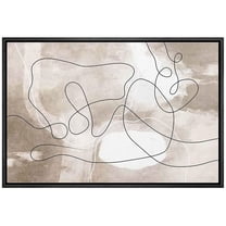 wall26 Framed Canvas Print Wall Art Pastel Grunge Geometric Line Art Sketch Abstract Shapes Illustrations Modern Art Decorative Bohemian Multicolor for Living Room, Bedroom, Office - 24"x36&quot