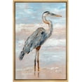thumbnail image 1 of wall26 Framed Canvas Print Wall Art Pastel Sky Beach Shore Wave Crane Bird Nature Wilderness Illustrations Modern Art Decorative Rustic Relax/Calm for Living Room, Bedroom, Office - 16"x24", 1 of 5