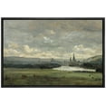 thumbnail image 1 of wall26 Framed Canvas Print Wall Art Pastel Storm Cloud Valley Lake Landscape Nature Wilderness Illustrations Fine Art Decorative Rustic Multicolor for Living Room, Bedroom, Office - 16"x24", 1 of 5