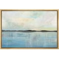 thumbnail image 1 of wall26 Framed Canvas Print Wall Art Pastel Watercolor Blue Ocean Sea Landscape Abstract Shapes Illustrations Modern Art Decorative Contemporary for Living Room, Bedroom, Office - 24x36 Natural, 1 of 5