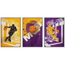 wall26 Framed Canvas Print Wall Art Set 3D Style Typography Basketball Landscape Sports & Fitness Athletes Digital Art Pop Art Modern Portrait for Living Room, Bedroom, Office - 24"x36"