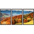 thumbnail image 1 of wall26 Framed Canvas Print Wall Art Set Aerial View Autumn Fall Mountain Forest Nature Wilderness Photography Realism Rustic Landscape Colorful for Living Room, Bedroom, Office - 16"x24"x3, 1 of 5