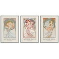 thumbnail image 1 of wall26 Framed Canvas Print Wall Art Set Alphonse Mucha Art Nouveau Floral Posters Nature People Illustrations Fine Art Decorative Retro Portrait for Living Room, Bedroom, Office - 16"x24"x3, 1 of 5