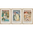 thumbnail image 1 of wall26 Framed Canvas Print Wall Art Set Alphonse Mucha Art Nouveau Women Posters Nature People Illustrations Fine Art Decorative Retro Portrait for Living Room, Bedroom, Office - 24"x36"x3, 1 of 5