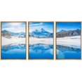 thumbnail image 1 of wall26 Framed Canvas Print Wall Art Set Arctic Snow Winter Mountain Range Nature Wilderness Photography Realism Decorative Landscape Colorful for Living Room, Bedroom, Office - 24"x36"x3 NA, 1 of 5
