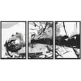 thumbnail image 1 of wall26 Framed Canvas Print Wall Art Set Black &amp; Gray Watercolor Stroke Explosion Abstract Shapes Illustrations Modern Art Bohemian Dramatic for Living Room, Bedroom, Office - 16"x24"x3, 1 of 5