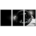 thumbnail image 1 of wall26 Framed Canvas Print Wall Art Set Black &amp; White Astronaut with Helmet Lights Astronomy &amp; Space Wilderness Photography Realism Rustic Ultra for Living Room, Bedroom, Office - 24"x36, 1 of 5