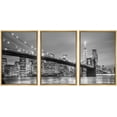 thumbnail image 1 of wall26 Framed Canvas Print Wall Art Set Black &amp; White Manhattan Bridge in NYC Architecture &amp; Maps Cityscape Photography Realism Rustic Scenic for Living Room, Bedroom, Office - 16"x24&qu, 1 of 5