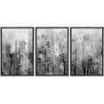 thumbnail image 1 of wall26 Framed Canvas Print Wall Art Set Black &amp; White Paint Splatter Display Abstract Shapes Illustrations Modern Art Minimalist Dramatic Grey Dark for Living Room, Bedroom, Office - 16"x24&, 1 of 5
