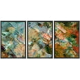 thumbnail image 1 of wall26 Framed Canvas Print Wall Art Set Blue, Orange, Green &amp; Pink Paint Collage Abstract Shapes Illustrations Modern Art Chic Colorful Ultra for Living Room, Bedroom, Office - 16"x24"x, 1 of 5