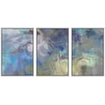 thumbnail image 1 of wall26 Framed Canvas Print Wall Art Set Blue, Teal &amp; Yellow Paint Stroke Display Abstract Shapes Illustrations Modern Art Bohemian Multicolor for Living Room, Bedroom, Office - 16"x24"x, 1 of 5