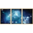 thumbnail image 1 of wall26 Framed Canvas Print Wall Art Set Blue &amp; Black Galaxy Milky Way Astronomy &amp; Space Sky Digital Art Modern Art Minimalist Scenic Colorful for Living Room, Bedroom, Office - 24"x36&qu, 1 of 5