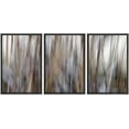 thumbnail image 1 of wall26 Framed Canvas Print Wall Art Set Blur Effect Brown &amp; Black Paint Strokes Abstract Shapes Illustrations Modern Art Bohemian Multicolor for Living Room, Bedroom, Office - 24"x36"x3, 1 of 5