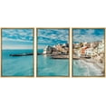 thumbnail image 1 of wall26 Framed Canvas Print Wall Art Set Coastal Italian Cityscape Nature Wilderness Photography Realism Rustic Scenic Relax/Calm Multicolor for Living Room, Bedroom, Office - 24"x36"x3 Natu, 1 of 5