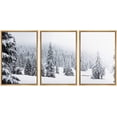 thumbnail image 1 of wall26 Framed Canvas Print Wall Art Set Duotone Winter Snow Forest Trees Nature Wilderness Photography Realism Rustic Landscape Colorful Cool for Living Room, Bedroom, Office - 16"x24"x3 Na, 1 of 5