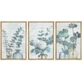 thumbnail image 1 of wall26 Framed Canvas Print Wall Art Set Forest Fern Leaf Trio Floral Wilderness Watercolor Modern Art Chic Group Relax/Calm Multicolor Pastel for Living Room, Bedroom, Office - 16"x24"x3 NA, 1 of 5