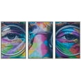 thumbnail image 1 of wall26 Framed Canvas Print Wall Art Set Geometric John Lennon Triptych Graffiti &amp; Street Art Cities Mixed Media Realism Scenic Urban Multicolor for Living Room, Bedroom, Office - 16"x24&quot, 1 of 5