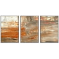 thumbnail image 1 of wall26 Framed Canvas Print Wall Art Set Gray &amp; Orange Paint Smudge Strokes Abstract Shapes Illustrations Modern Art Bohemian Multicolor Ultra for Living Room, Bedroom, Office - 16"x24"x, 1 of 5