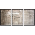 thumbnail image 1 of wall26 Framed Canvas Print Wall Art Set Gray &amp; White Brushstroke Color Field Abstract Shapes Illustrations Modern Art Chic Colorful Ultra for Living Room, Bedroom, Office - 24"x36"x3 Bl, 1 of 5