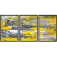thumbnail image 1 of wall26 Framed Canvas Print Wall Art Set Gray &amp; Yellow Grunge Brushstrokes Abstract Shapes Illustrations Modern Art Chic Colorful Multicolor Ultra for Living Room, Bedroom, Office - 24"x36&qu, 1 of 5
