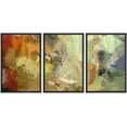 thumbnail image 1 of wall26 Framed Canvas Print Wall Art Set Green, Gray &amp; Yellow Paint Smudge Display Abstract Shapes Illustrations Modern Art Bohemian Multicolor for Living Room, Bedroom, Office - 24"x36", 1 of 5