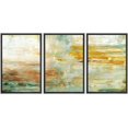 thumbnail image 1 of wall26 Framed Canvas Print Wall Art Set Green &amp; Orange Paint Stroke Display Abstract Shapes Illustrations Modern Art Bohemian Multicolor Ultra for Living Room, Bedroom, Office - 16"x24", 1 of 5