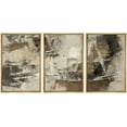 thumbnail image 1 of wall26 Framed Canvas Print Wall Art Set Grunge Tan Black Paint Stroke Landscape Abstract Shapes Illustrations Modern Art Decorative Multicolor for Living Room, Bedroom, Office - 24"x36"x3 N, 1 of 5