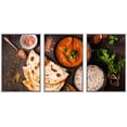 thumbnail image 1 of wall26 Framed Canvas Print Wall Art Set Indian Naan Curry Coriander Spice Variety Food Kitchen &amp; Cooking Photography Realism Decorative Colorful for Living Room, Bedroom, Office - 16"x24&quo, 1 of 5