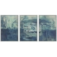 thumbnail image 1 of wall26 Framed Canvas Print Wall Art Set Light &amp; Navy Blue Paint Stroke Explosion Abstract Shapes Illustrations Modern Art Bohemian Multicolor for Living Room, Bedroom, Office - 16&quot;x24&quot;x, 1 of 5