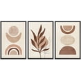 thumbnail image 1 of wall26 Framed Canvas Print Wall Art Set Mid-Century Ocean Sunset Sun Horizon Nature Abstract Illustrations Modern Art Bohemian Decorative for Living Room, Bedroom, Office - 24"x36"x3 Black, 1 of 5