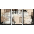 thumbnail image 1 of wall26 Framed Canvas Print Wall Art Set Minimal Brown Color Block Landscape Abstract Shapes Illustrations Modern Art Decorative Multicolor Chic for Living Room, Bedroom, Office - 16"x24"x3, 1 of 5