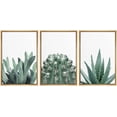 thumbnail image 1 of wall26 Framed Canvas Print Wall Art Set Minimal Green Southwest Desert Cacti Nature Wilderness Photography Modern Art Bohemian Decorative for Living Room, Bedroom, Office - 16"x24"x3 Natura, 1 of 5