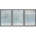 thumbnail image 1 of wall26 Framed Canvas Print Wall Art Set Minimal Pastel Blue Paint Stroke Landscape Abstract Shapes Illustration Modern Art Decorative Multicolor for Living Room, Bedroom, Office - 24"x36"x3, 1 of 5