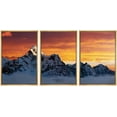 thumbnail image 1 of wall26 Framed Canvas Print Wall Art Set Orange Sunset Over Snowy Mountain Peaks Nature Wilderness Photography Modern Art Southwest Colorful Ultra for Living Room, Bedroom, Office - 16"x24"x, 1 of 5