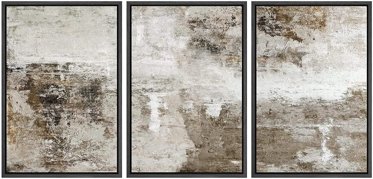 wall26 Framed Canvas Print Wall Art Set Pastel Watercolor Paint Stroke ...