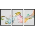 thumbnail image 1 of wall26 Framed Canvas Print Wall Art Set Pastel Watercolor Rainbow Smoke Abstract Shapes Illustrations Modern Art Bohemian Decorative Multicolor for Living Room, Bedroom, Office - 24"x36"x3, 1 of 5