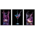 thumbnail image 1 of wall26 Framed Canvas Print Wall Art Set Purple & Blue Splashes of Wine Drinks Cocktails Photography Realism Chic Landscape Colorful Multicolor Ultra for Living Room, Bedroom, Office - 16"x24"x3 White, 1 of 5