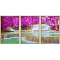 thumbnail image 1 of wall26 Framed Canvas Print Wall Art Set Purple Spring Flower Tree Waterfall Rapid Nature Wilderness Photography Realism Rustic Landscape Colorful for Living Room, Bedroom, Office - 24"x36"x, 1 of 5