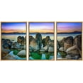 thumbnail image 1 of wall26 Framed Canvas Print Wall Art Set Purple &amp; Orange Rocky Lake Landscape Nature Wilderness Photography Realism Rustic Scenic Colorful Ultra for Living Room, Bedroom, Office - 24"x36&quot, 1 of 5