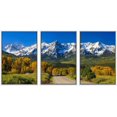 thumbnail image 1 of wall26 Framed Canvas Print Wall Art Set Road Through The Snowy Mountain Landscape Nature Wilderness Photography Realism Rustic Colorful for Living Room, Bedroom, Office - 16"x24"x3 White, 1 of 5