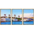 thumbnail image 1 of wall26 Framed Canvas Print Wall Art Set Santorini Greece Ocean Architecture Seascape Nature Cityscape Photography Realism Landscape Colorful for Living Room, Bedroom, Office - 16"x24"x3 Nat, 1 of 5
